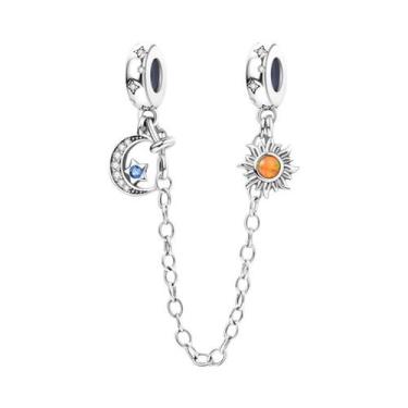 Imagem de Pulseira Feminina De Prata 925 Com Berloques De Café E Corrente De Seg