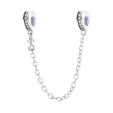 Imagem de Pulseira Feminina De Prata 925 Com Berloques De Café E Corrente De Seg