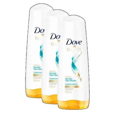 Imagem de Kit 3 Condicionador Dove Nutrição Óleo Micelar 200Ml
