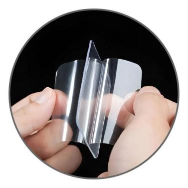 Imagem de Kit com 12 adesivos dupla face acrílica transparente extra forte 6x6cm