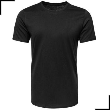 Imagem de Camiseta Masculina Regular Fit Malha Fio 30 100% Algodão Bolt, Preto, 