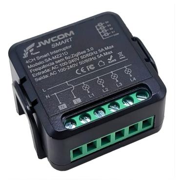 Imagem de Mini Relé Zigbee 3 Canais 5a Interruptor Inteligente Alexa Preto SA-MZ21C