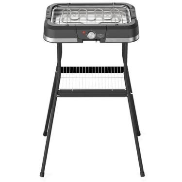 Imagem de Churrasqueira Elétrica Britânia BCQ90 Com Suporte 1500W, Preto e Inox,