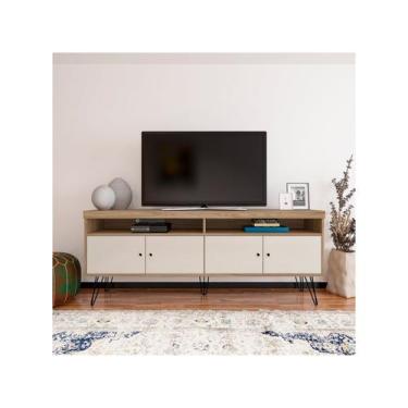 Imagem de Rack Liberty Carvalho e Off White 160 cm - Artely, Carvalho e Off Whit