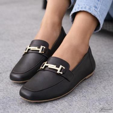 Imagem de Mocassim Feminino Tamanho Especial 41 ao 44 Bico Quadrado Confortável 