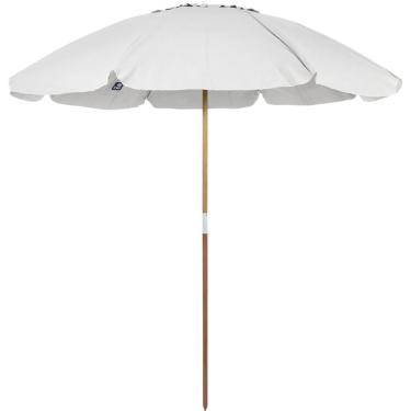 Imagem de Guarda Sol 2,40 Metros Branco Bagum Caiobá E Alumínio Com Vareta De Fibra Bel