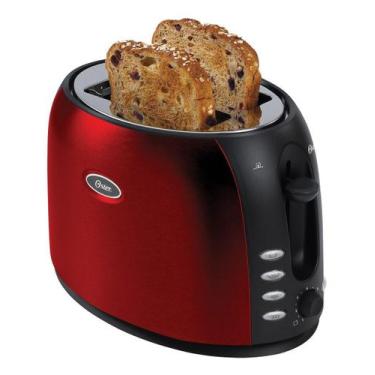 Imagem de Torradeira Elétrica Bbkr De Aço Inox Vermelha Oster 110v Cor Vermelho,