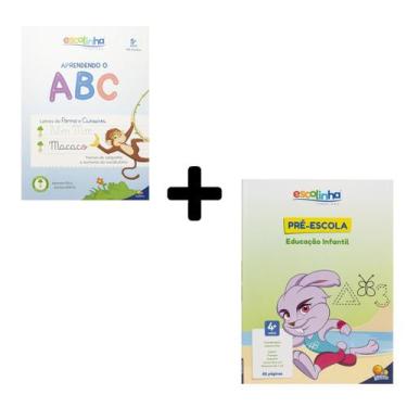 Imagem de Kit 2 Livros Infantis - Apostilas Pré-Escola + Aprendendo o ABC - Apre