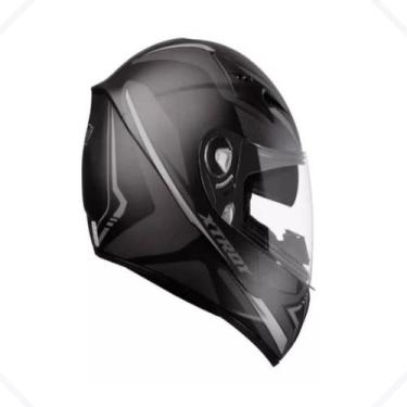 Imagem de Capacete Moto Ebf Xtroy Com Óculos Interno Fumê + Narigueira, Prateado
