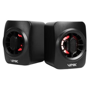 Imagem de Caixa De Som Gamer Vinik Eclipse 6w 2.0 Led Rainbow - Vspkg6wec