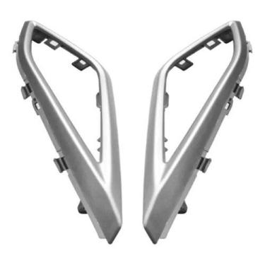 Imagem de Moldura Aro Difusor Ar Central Hb20 Hb20s Hb20x Prata Par - Clauplast