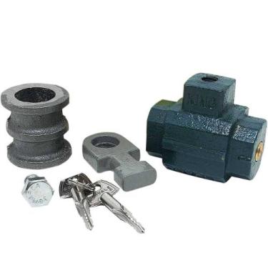 Imagem de Cadeado de Solo Para Porta de aço de Enrolar, Verde, com 2 Chaves Tetr