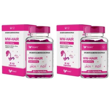 Imagem de KIT 2X MW-HAIR (Cabelo Pele Unha) SKIN NAIL- 60 Capsulas Muwiz