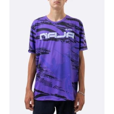 Imagem de Camiseta Masculina HUPI Bike Naja V10 Roxo e Preto-Masculino