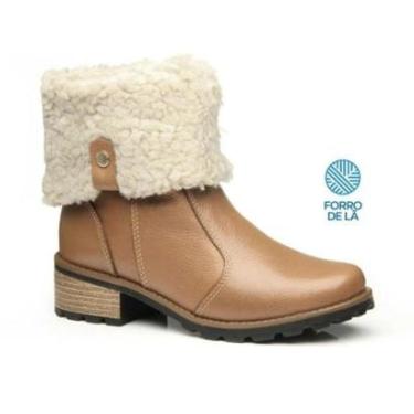 Imagem de Bota Pegada de Couro Forrada Feminina 281492-Feminino