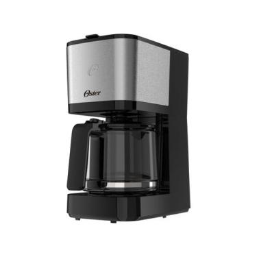 Imagem de Cafeteira Oster Inox Com Jarra De Vidro 1,2 Litros 127V, Preto, 110V