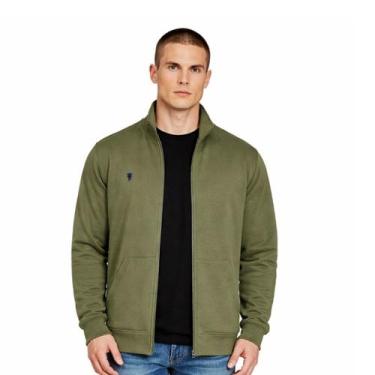 Imagem de Jaqueta Masculina de Moletinho Sporting Paco Jeans, Verde militar, GG