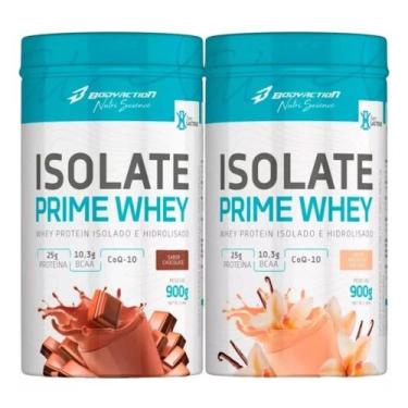 Imagem de Kit 2 Whey Protein Prime Isolado Hidrolisado Chocolate e Baunilha 900g