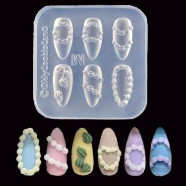 Imagem de Molde de silicone Nail Art LIFOOST Embossed Cream Chain Design