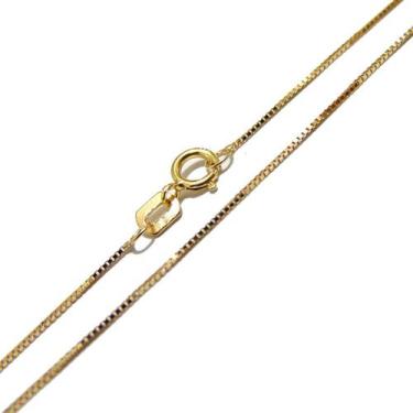 Imagem de Cordao Veneziana prata banhado a ouro  40 Cm - mcosta joias