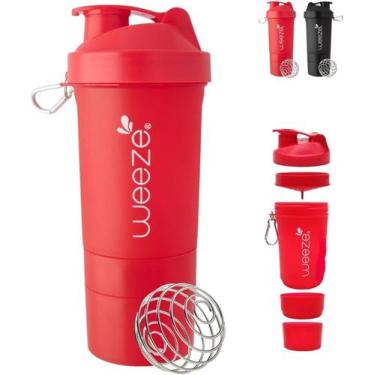 Imagem de Coqueteleira Shaker Academia Compartimento Suplementos Divisórias 500m