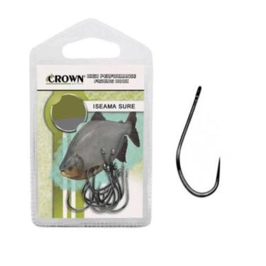 Imagem de Kit 10 Anzol Pesca Sem Farpa Fisga Iseama Sure N-13 Crown