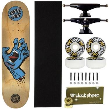 Imagem de Skate Santa Cruz Montado 8.0 Serie Gold Next 53mm Abeck 15 Cor:Bege+Do