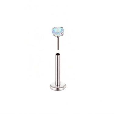 Imagem de Piercing Ponto de Luz Push Pin S/ Rosca Titânio G23 Ouro PVD - Piercin