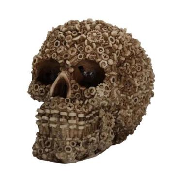 Imagem de Estátua De Resina Estilo Mecânico De Caveira, Decoração De Halloween, 