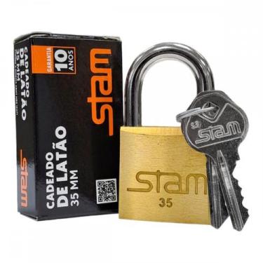 Imagem de Cadeado Stam 35Mm Latao - Kit C/5 Pecas