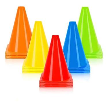 Imagem de Kit 10 Cones Esportivo Treino Agilidade Futebol Futsal - Convoy