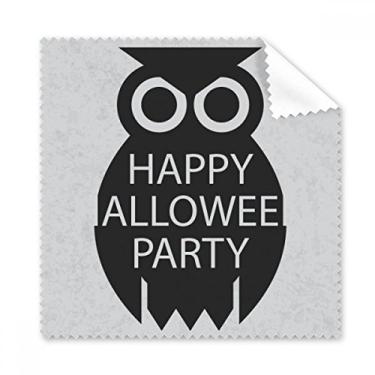 Imagem de Pano de limpeza de coruja de desenho preto simples Halloween 5 peças