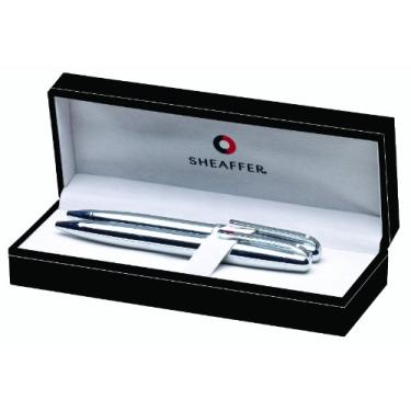 Imagem de Sheaffer Conjunto de canetas esferográficas 500 (GC3) com refil azul, cromado brilhante com acabamento cromado (SH/9330-9)