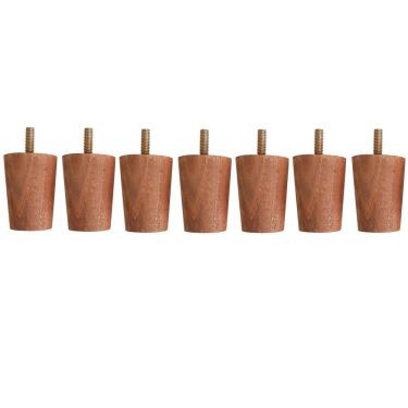 Imagem de Kit 7 Pés Para Cama Box Solteiro Mel Cama Baú Casal 6cm