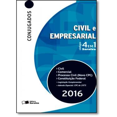 Imagem de Códigos 4 Em 1 Conjugados: Civil, Processo Civil, Comercial e Constituição Federal