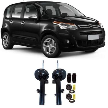 Imagem de Amortecedor + Kit Batente Citroen C3 Picasso Dianteiro 2011 Até 2017 O Par