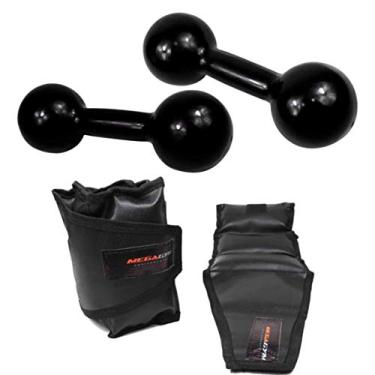 Imagem de Kit Treine Em Casa Par De Caneleira 2kg + Par De Halter 3kg