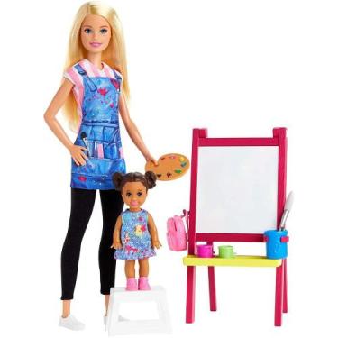 Conjunto Boneca Barbie Profissões Esportes Quero Ser Professora Futebol  Loira Mini Boneca - Mattel - Boneca Barbie - Magazine Luiza