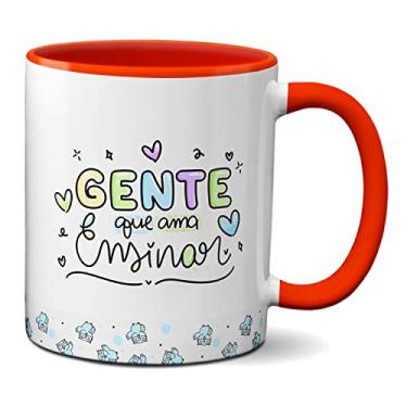 Imagem de Caneca Dia Do Professor É Gente Que Ama Ensinar Presente (Vermelha)