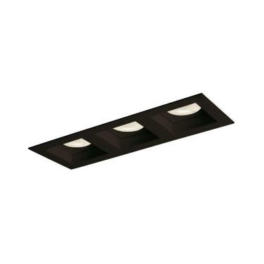 Imagem de Spot de Embutir Newline Flat para 3 Lâmpadas AR70 GU10 Bivolt Preto