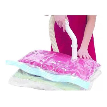 Imagem de Saco A Vacuo Organizador Protetor Roupa Embalagem 50x60 Cm