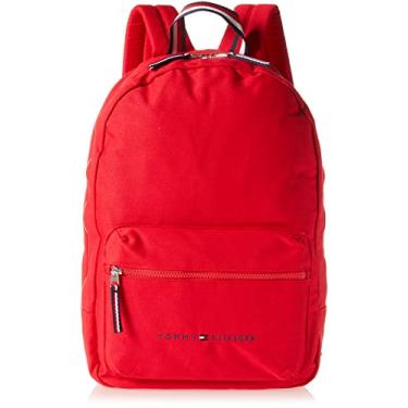 Imagem de Tommy Hilfiger Mochila masculina de lona Jackson, Vermelho maçã, One Size