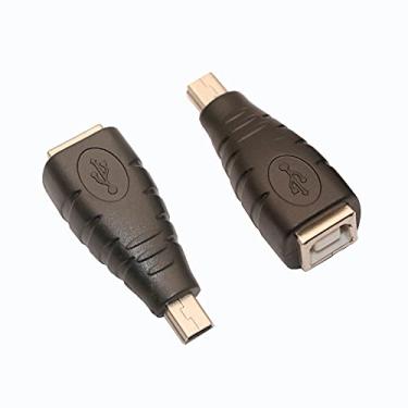Imagem de Adaptador USB 2.0 Tipo B para Mini USB 5 Pinos Tipo B Fêmea/Macho – Pacote com 2