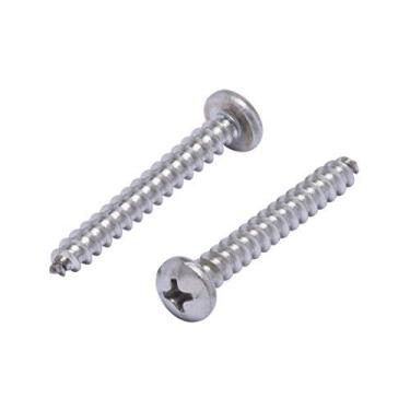 Imagem de Parafuso de madeira Phillips de cabeça de panela inoxidável #10 x 1-1/2" (50 peças), 18-8 (304) Parafusos de aço inoxidável da Bolt Dropper