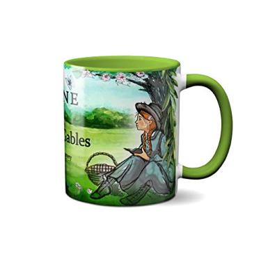 Imagem de Caneca de café Anne of Green Gables por Lucy Maud Montgomery com design de livro, presente para amantes da literatura