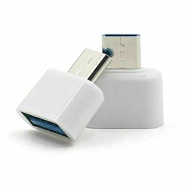 Imagem de 2 adaptadores de telefone ABS conversor OTG Micro USB macho para USB 2.0 para celular tablet Android