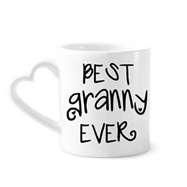 Imagem de Caneca Best Granny Ever Quotes Family Bless Coffee Ceramic Drinkware copo de coração de vidro