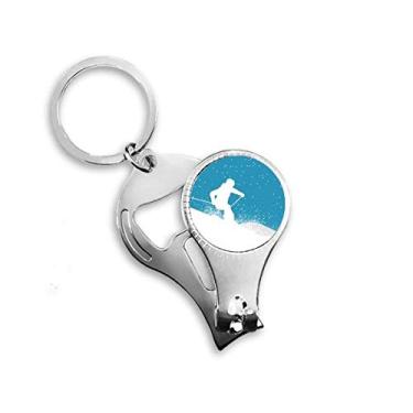 Imagem de Esqui esportivo com esquis, haste de esqui, alicate de unha para chaveiro, abridor de garrafas, cortador de grama