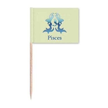 Imagem de Marcadores de palito de dente complexos de confiança em peixes para decoração de festa