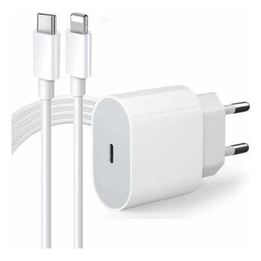 Imagem de Cabo + Fonte Turbo Compativel Iphone USB - C 20W